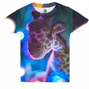 Детская 3D футболка Малыш жираф