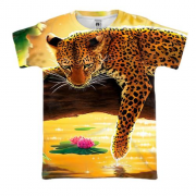 3D футболка з тигром в джунглях