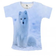 Женская 3D футболка с полярным лисом