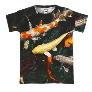 3D футболка яскраві рибки