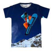 3D футболка Сноубордист в стрибку