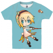 Дитяча 3D футболка Anime girl . Umbrella