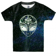 Дитяча 3D футболка з прибульцем масоном