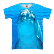 3D футболка з дельфіном