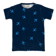 3D футболка с самолетиками