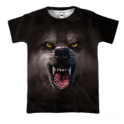 3D футболка Злий вовк