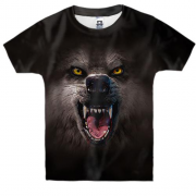 Детская 3D футболка Злой волк