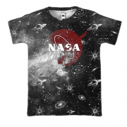 3D футболка с красным логотипом NASA