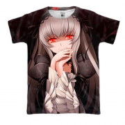 3D футболка с аниме девушкой 