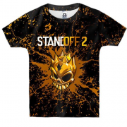 Детская 3D футболка STANDOFF 2 Gold Skull