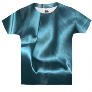Детская 3D футболка с синей шелковой тканью