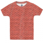 Детская 3D футболка с кирпичной стеной