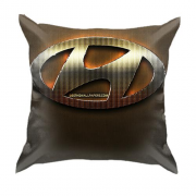 3D подушка з золотим лого Hyundai