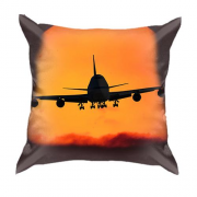 3D подушка с садящимся самолетом