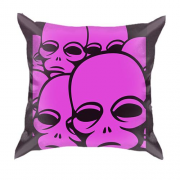 3D подушка с розовыми пришельцами