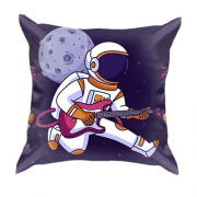 3D подушка с космонавтом гитаристом