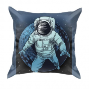 3D подушка с космонавтом в космосе