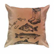 3D подушка з атрибутикою для риболовлі