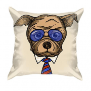 3D подушка з собакою в краватці
