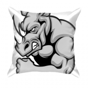 3D подушка с носорогом качком