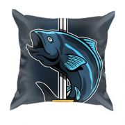 3D подушка з рибою і мечем