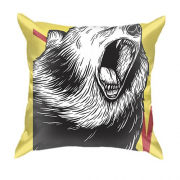 3D подушка с арт медведем