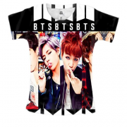 Женская 3D футболка с группой БТС (BTS) K-POP
