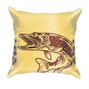 3D подушка с бронзовой рыбкой