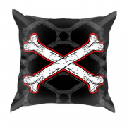 3D подушка с крестом из костей