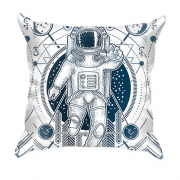 3D подушка Космонавт в орнаментах