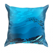 3D подушка Морское Дно с рыбками