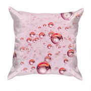 3D подушка Pink bubbles pattern