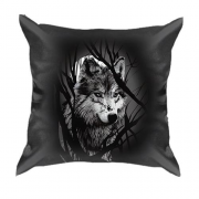 3D подушка "Серый волк"