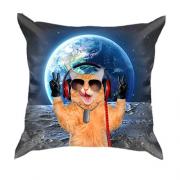 3D подушка «Кіт на місяці»