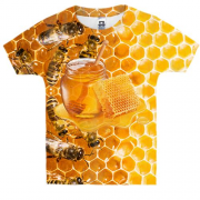 Детская 3D футболка с пчелами и медом (2)