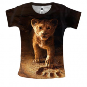 Женская 3D футболка с львенком Симба (2)