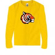 Детская футболка с длинным рукавом с тигром в профиль