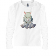 Детская футболка с длинным рукавом с маленьким носорогом