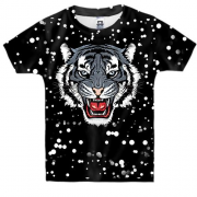 Детская 3D футболка Черный водяной тигр