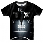 Дитяча 3D футболка Баскетбол - вір в себе