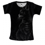 Женская 3D футболка с котом в полный рост
