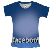 Женская 3D футболка the facebook