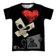 3D футболка Любовь смерть и роботы. Арт