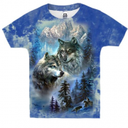 Детская 3D футболка "Волки"