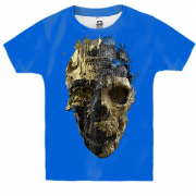 Детская 3D футболка Золотой череп