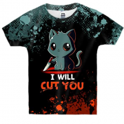 Детская 3D футболка I will cut you