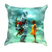 3D подушка Робот и девочка Любовь