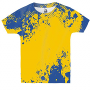 Детская 3D футболка желто-синего цвета