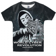 Детская 3D футболка Кибервойска Anonymous