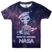Детская 3D футболка с надписью " Никто, кроме NASA"